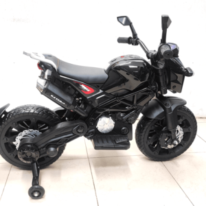 Moto Eléctrica Infantil 12V con Luces LED, Música y Llantas de Goma