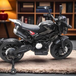 Moto Eléctrica 12 voltios para Niños 2 a 8 años. - Negro