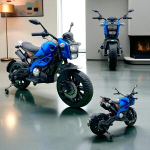 Moto Eléctrica 12 voltios para Niños 2 a 8 años. - Azul