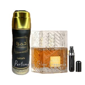 Khamrah Estuche de Lujo: Exclusividad y Elegancia + Spray y Perfumero Recargable