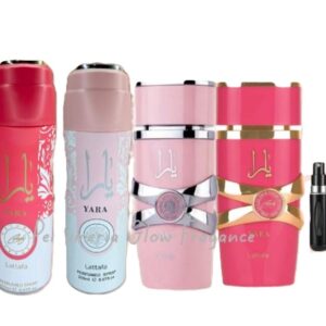 Promo 1.1 – 2 Perfumes Yara Candy + Yara + 2 Spray de 200ml + Perfumero Recargabl