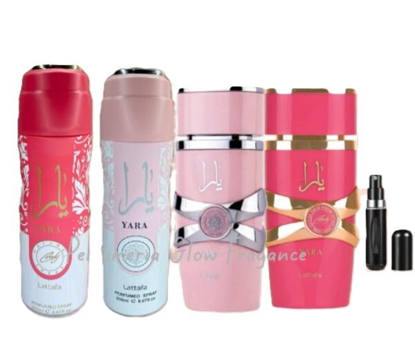 Promo 1.1 – 2 Perfumes Yara Candy + Yara + 2 Spray de 200ml + Perfumero Recargabl
