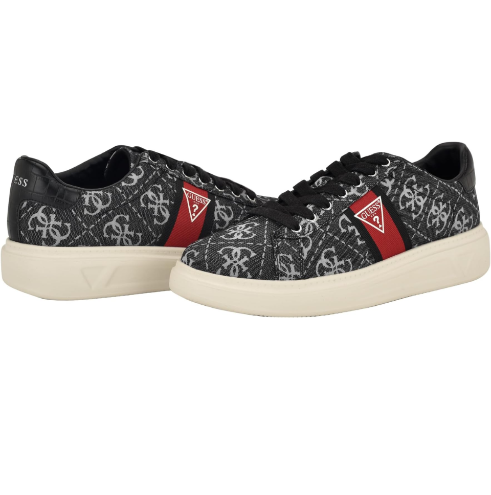 Tenis Guess Caffen Hombre – Negro Logo Multi - Imagen 2