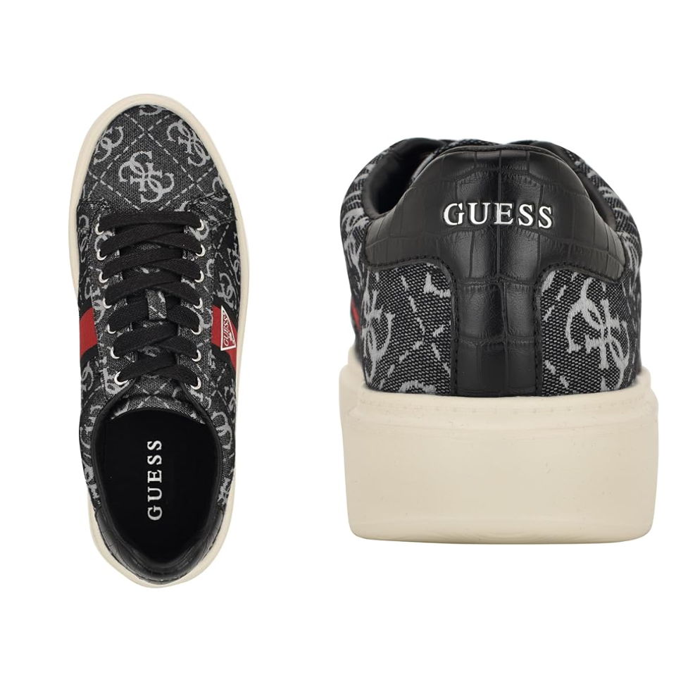 Tenis Guess Caffen Hombre – Negro Logo Multi - Imagen 4