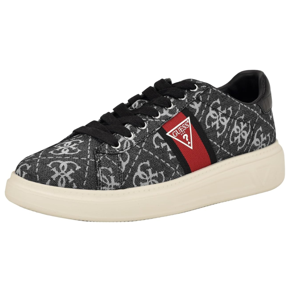 Tenis Guess Caffen Hombre – Negro Logo Multi
