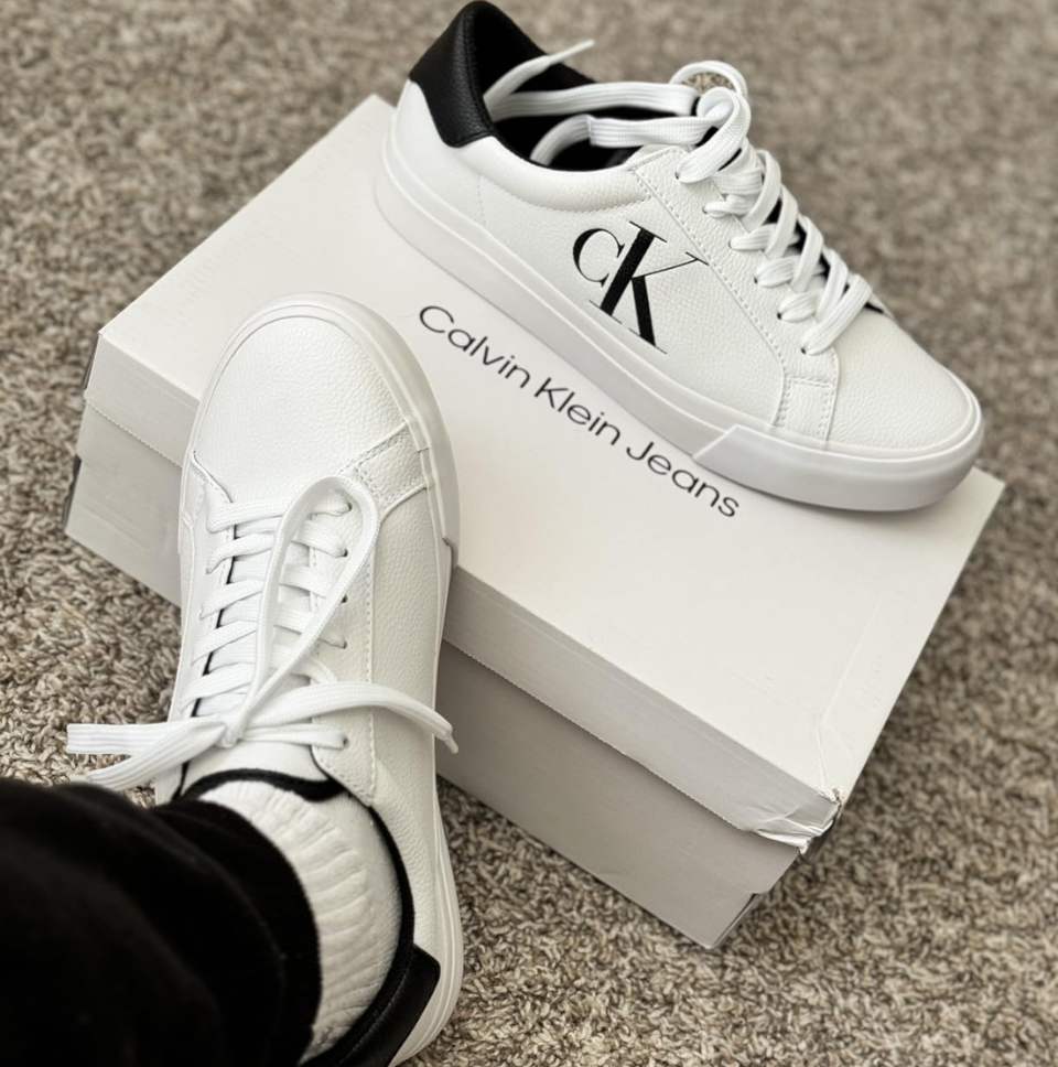 Tenis Calvin Klein Rex Hombre – Blanco/Negro - Imagen 4