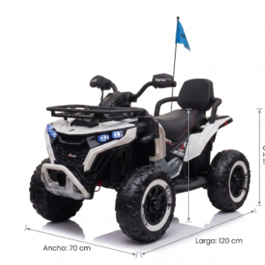 Cuatrimoto Eléctrica Infantil 4x4 12V con Control Remoto y Luces LED