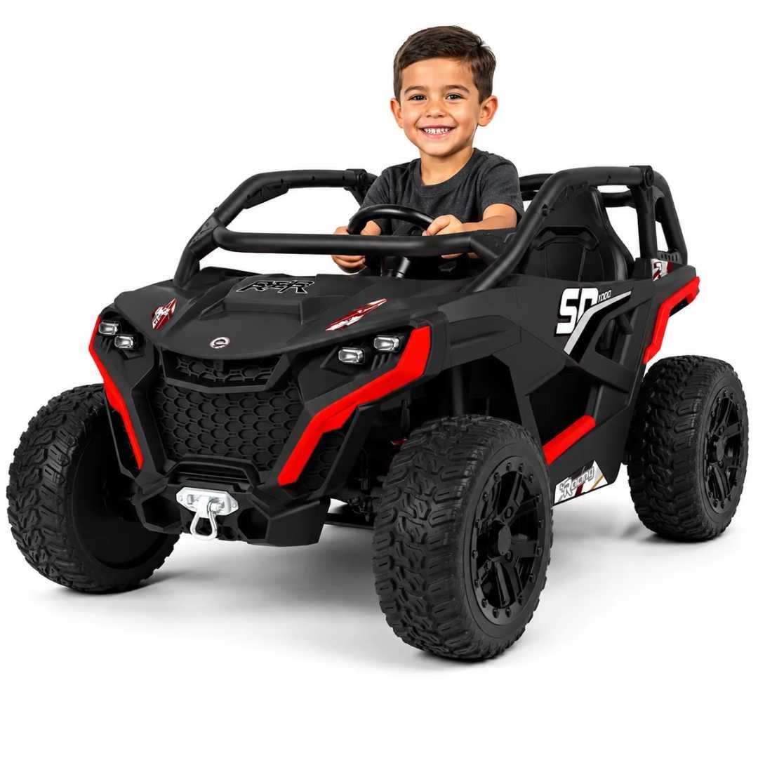 Carro Eléctrico Infantil 24V con 4 Motores, Control Remoto y Puesto para 2 Niños
