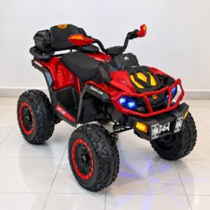 Cuatrimoto Mediana Todoterreno 12V con 4 Motores, Bluetooth y Asiento en Cuero