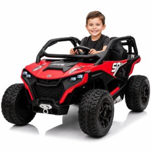 Carro Eléctrico Infantil 24V con 4 Motores, Control Remoto y Puesto para 2 Niños