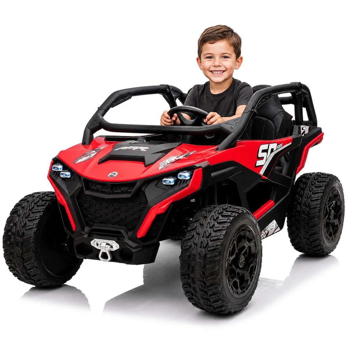 Carro Eléctrico Infantil 24V con 4 Motores, Control Remoto y Puesto para 2 Niños