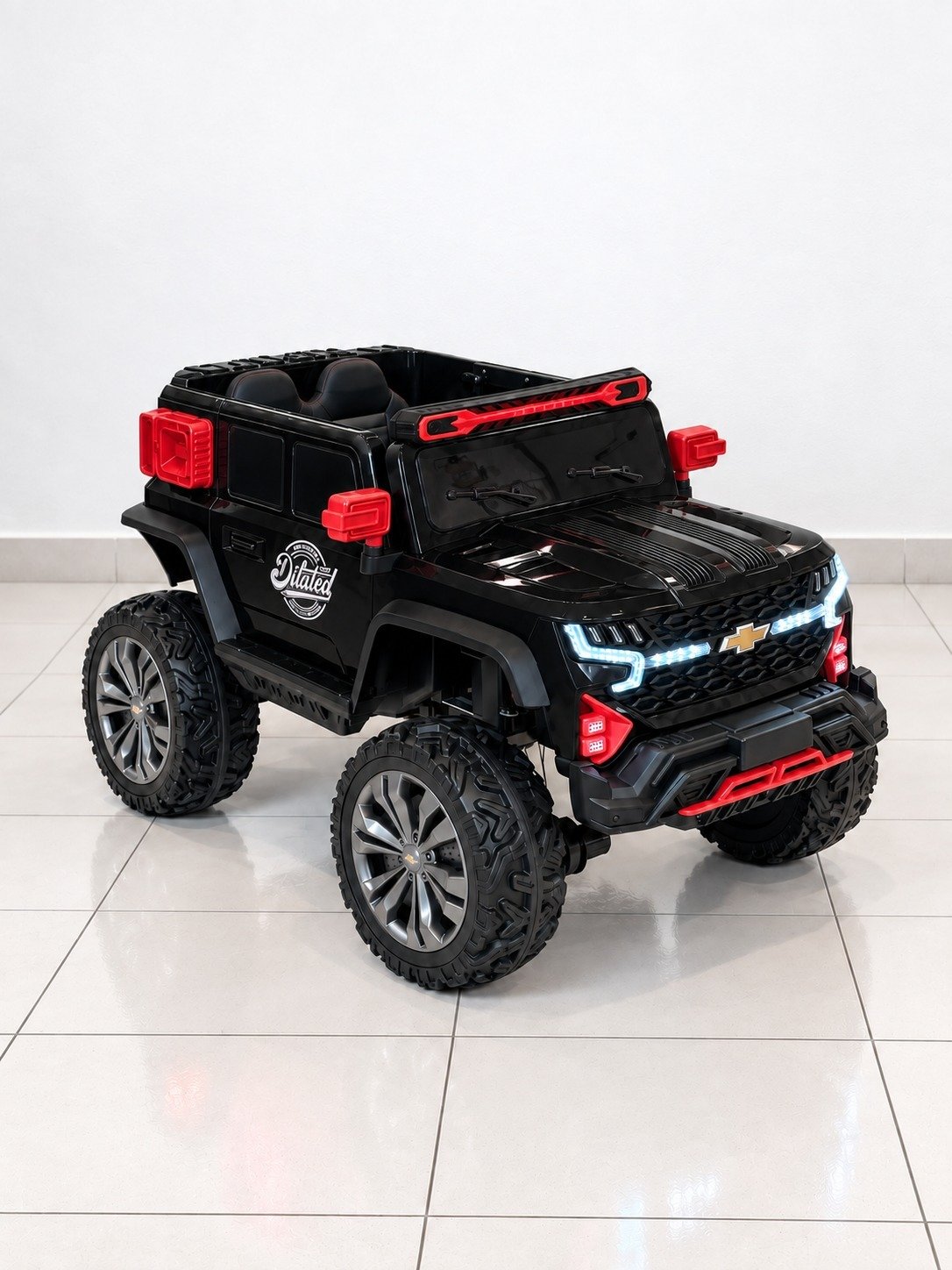 Carro Eléctrico Infantil Chevrolet 12V con Bluetooth, USB y Asiento en Cuero - Imagen 2