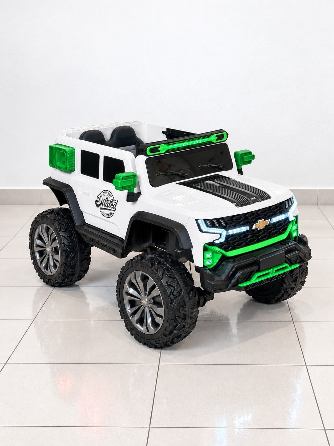 Carro Eléctrico Infantil Chevrolet 12V con Bluetooth, USB y Asiento en Cuero - Imagen 2