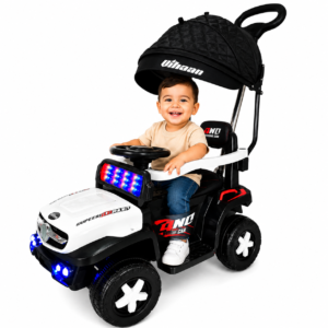 Carro Paseador Rubicon 3 en 1 Giratorio con Capota y Luces LED para Niños 1–4 Años