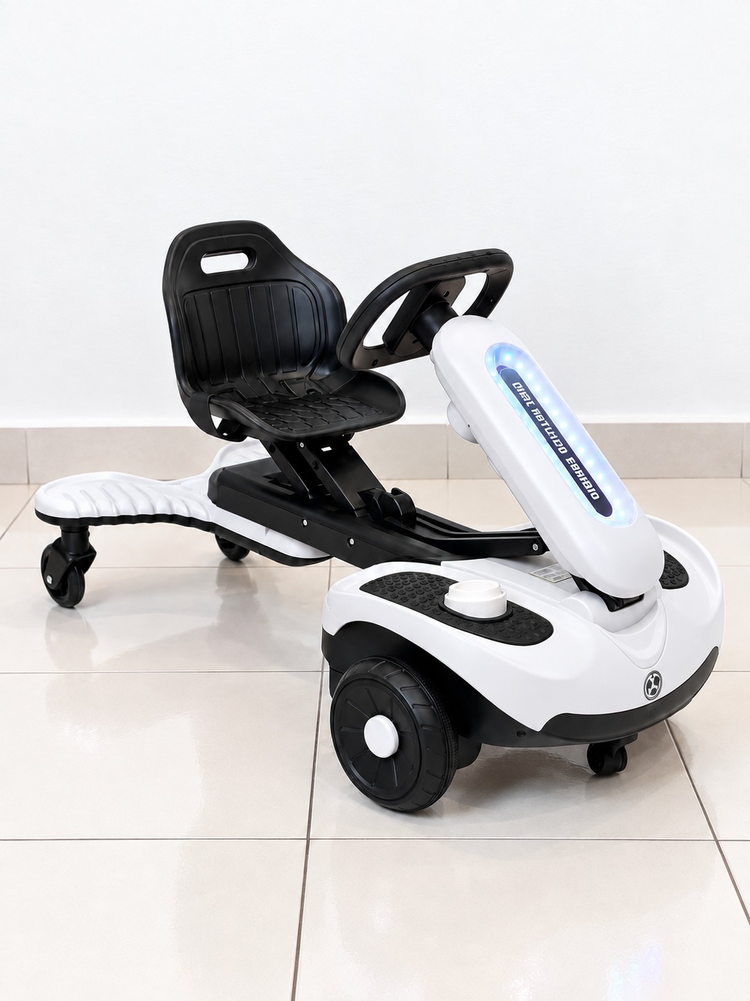 Carro Montable Infantil 360° con Control Remoto, Asiento Cómodo y Altura Ajustable Blanco - Imagen 2