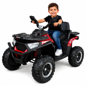 Cuatrimoto Eléctrica Infantil 12V con 4 Motores, Control Remoto y Llantas de Goma