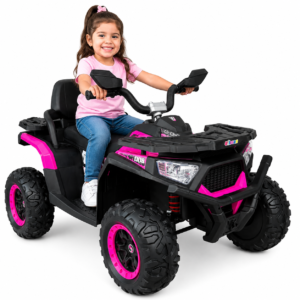 Cuatrimoto Eléctrica Infantil 12V con 4 Motores, Control Remoto y Llantas de Goma