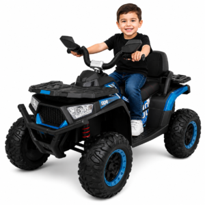 Cuatrimoto Eléctrica Infantil 12V con 4 Motores, Control Remoto y Llantas de Goma