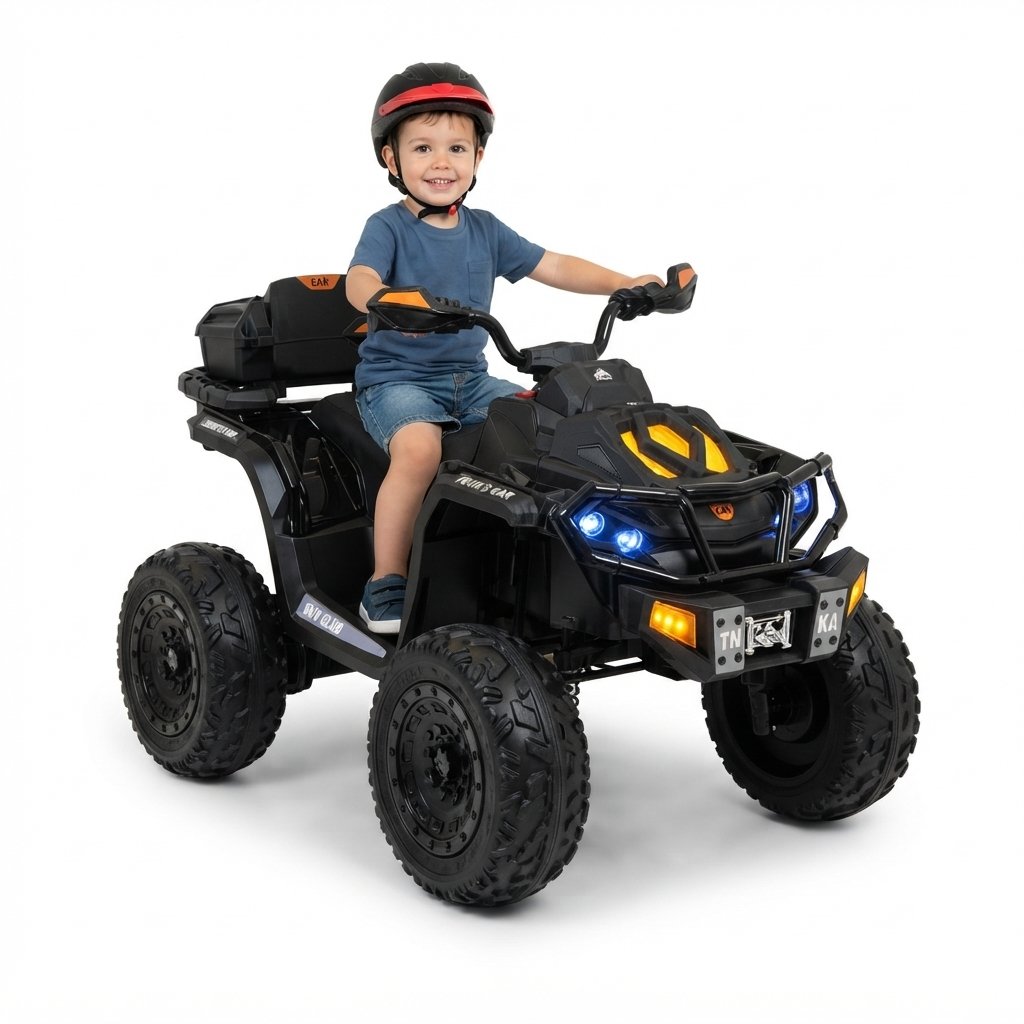 Cuatrimoto Mediana Todoterreno 12V con 4 Motores, Bluetooth y Asiento en Cuero - Imagen 2