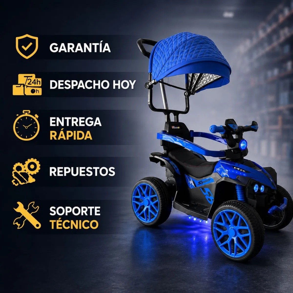 Montable Eléctrico Infantil 3 en 1 con Control Remoto, Bluetooth y Luces LED - Imagen 3