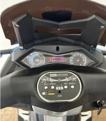 Moto Eléctrica Infantil Nmax 12V con Bluetooth, Luces LED y Asiento en Cuero - Imagen 4