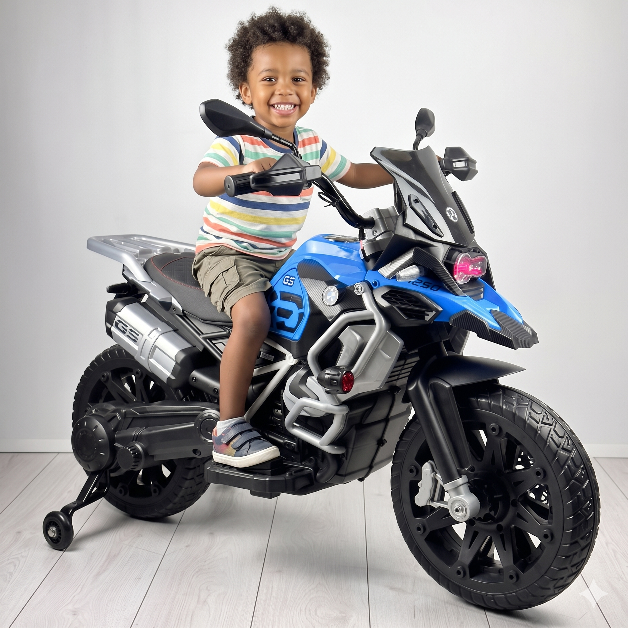 Moto eléctrica Gs Para Niños De 3 a 7 Años - AZUL