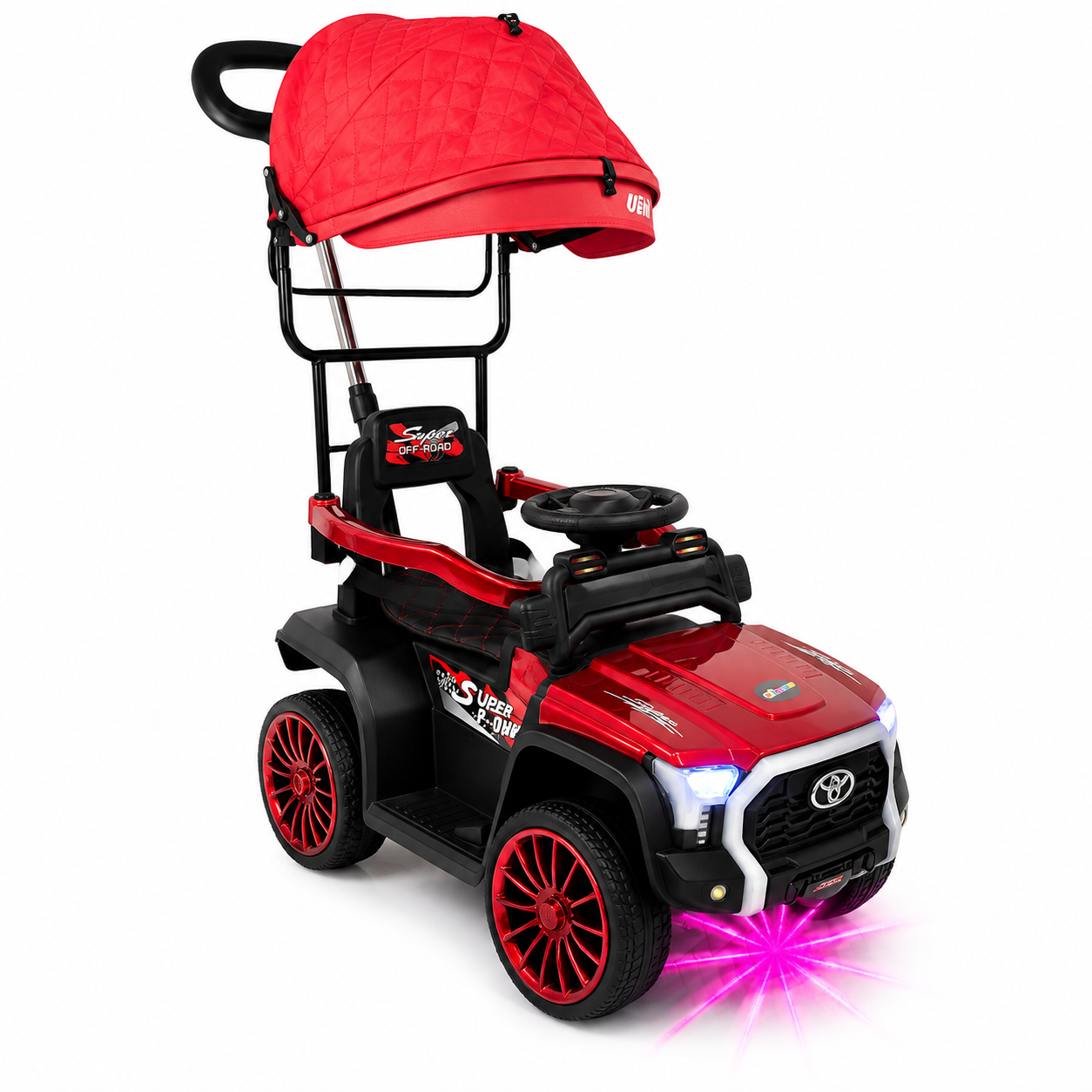 Super Carro Montable Eléctrico Toyota con Control Remoto - Luces led