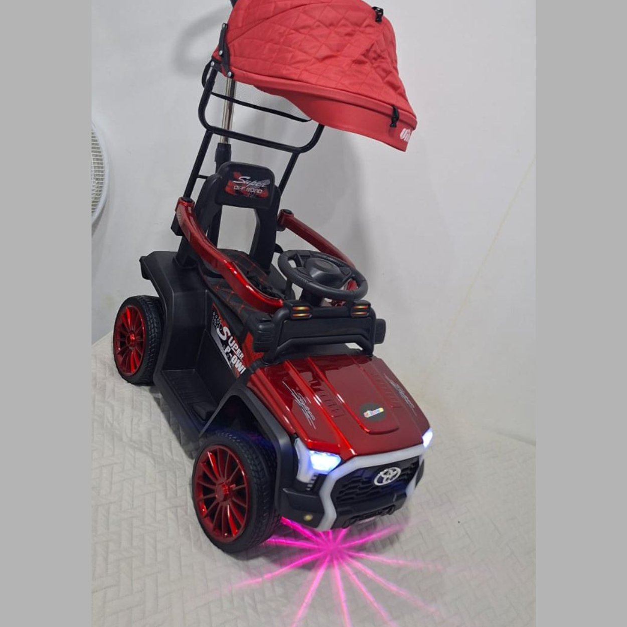 Super Carro Montable Eléctrico Toyota con Control Remoto - Luces led - Imagen 9